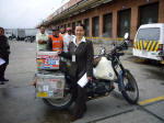 Lovely Carolina at the cargo place in Bogota